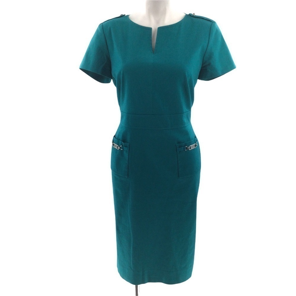 Tahari S.‎ Levine Turquoise Dress